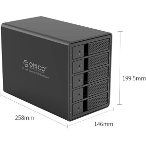 Kup Külső ház Orico 5 db 3,5 hüvelykes HDD-hez USB 3.0 B típusú, RAID - ORC81 - {ean13} - Sklep Home Screen