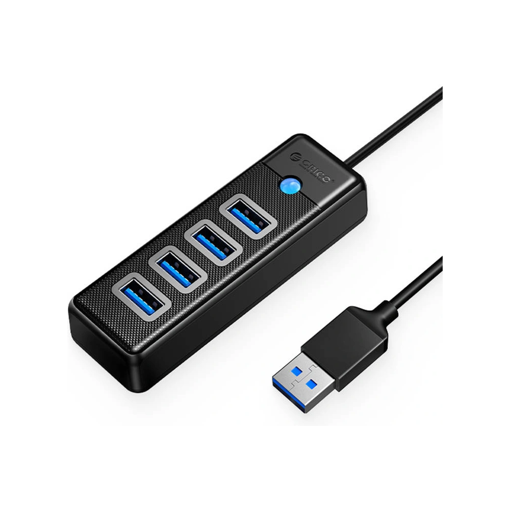 Adapter Hub USB do 4x USB 3.0 Orico, 5 Gbps, 0.15m (czarny)