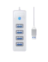 Orico Adapter Hub USB to 4x USB 3.0 5 Gbps, 0.15m (white)