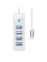USB-C adapter hub 4x USB 3.0 Orico, 5 Gbps, 0.15m (fehér)