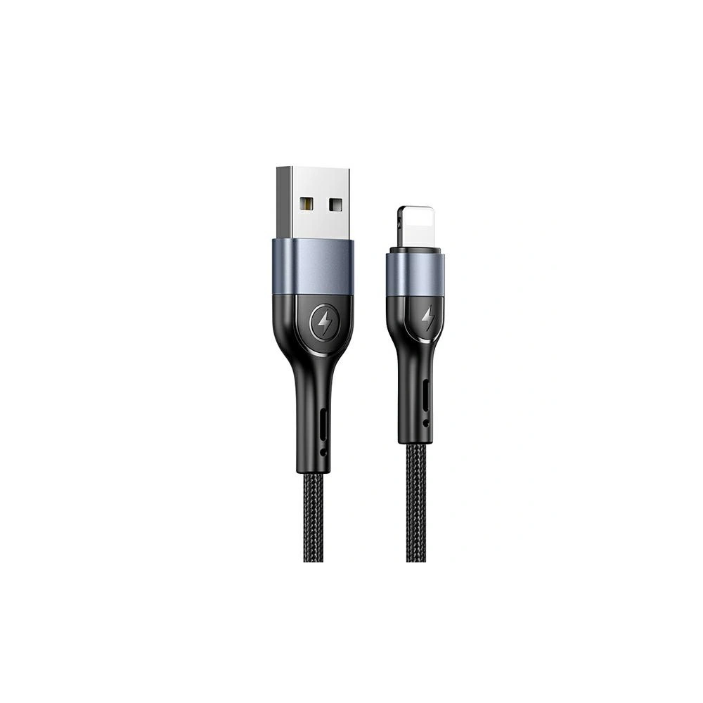Kabel USAMS U55 USB-A/Lightning czarny/black 2A 1m (US-SJ448)