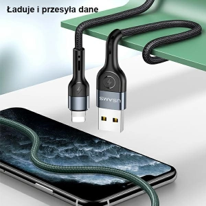 Kabel USAMS U55 USB-A/Lightning černý/black 2A 1m (US-SJ448)