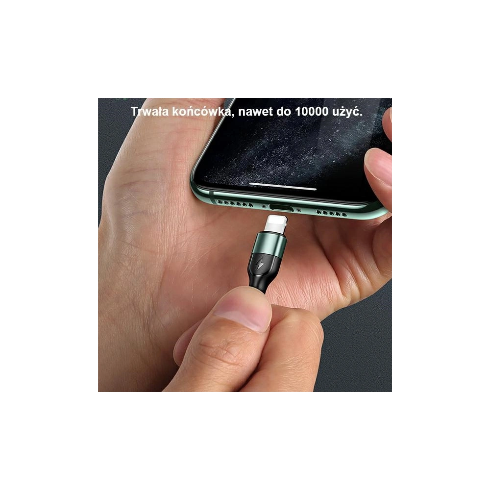 Kabel USAMS U55 USB-A/Lightning czarny/black 2A 1m (US-SJ448)