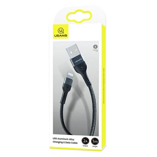 Kup Kabel USAMS U55 USB-A/Lightning czarny/black 2A 1m (US-SJ448) - USA871 - {ean13} - Sklep Home Screen