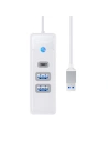 Orico Adapter Hub USB to 2x USB 3.0 + USB-C 5 Gbps, 0.15m (white)