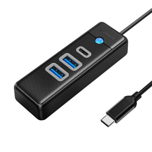 Buy Orico Adapter Hub USB-C to 2x USB 3.0 + USB-C 5 Gbps, 0.15m (black) - ORC94 - {ean13} - Home Screen Store Europe