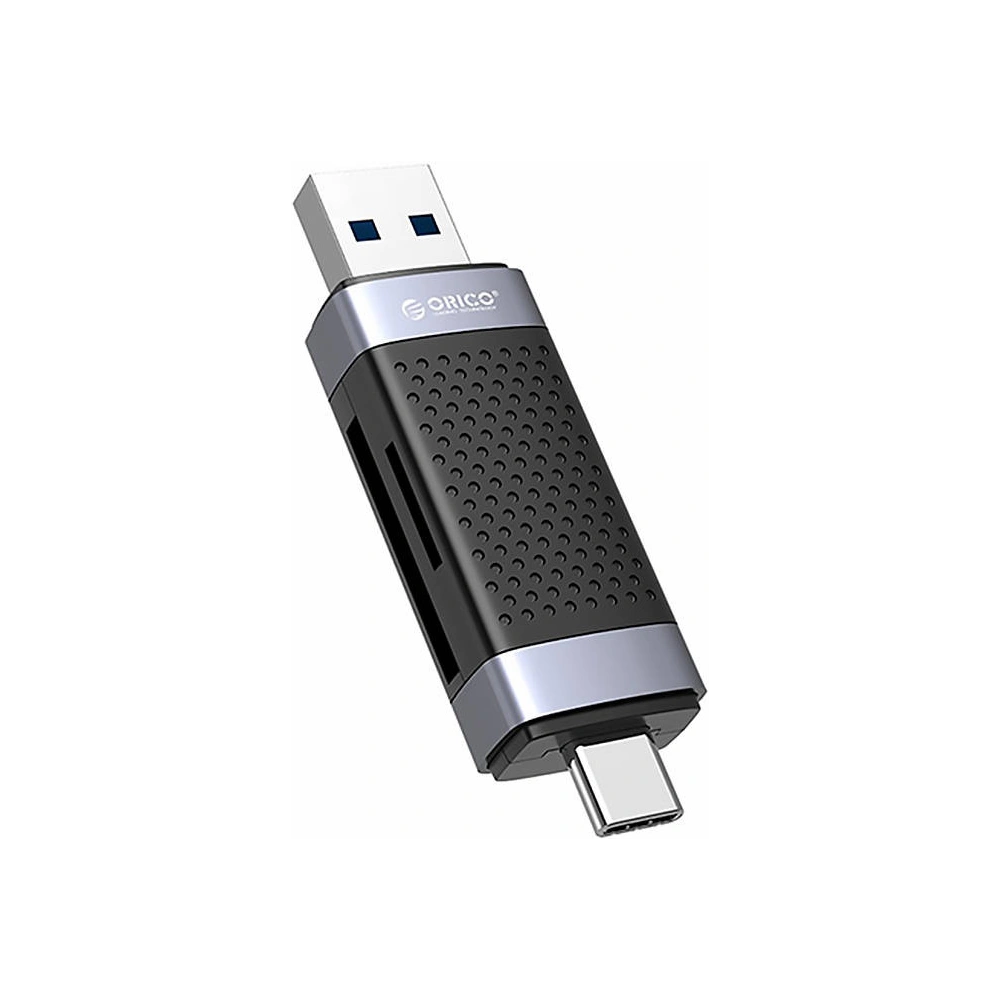 Czytnik kart pamięci TF/SD Orico CD2D-AC2-BK-EP, USB + USB-C (czarny)