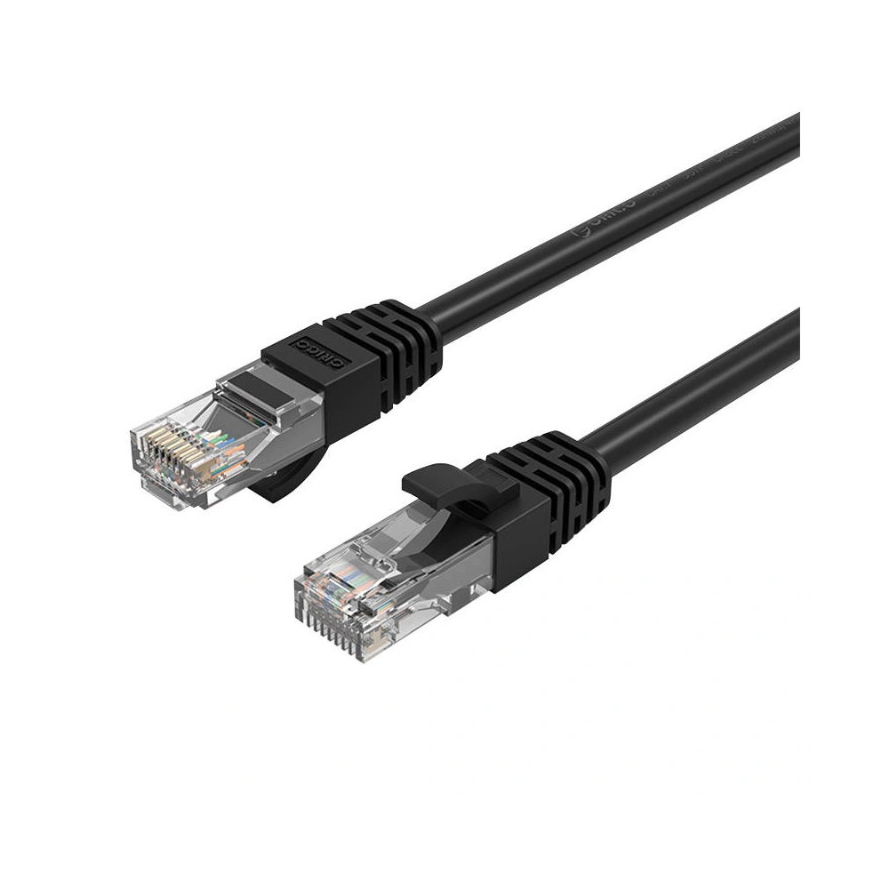 Okrągły kabel sieciowy Ethernet Orico, RJ45, Cat.6, 10m (czarny)