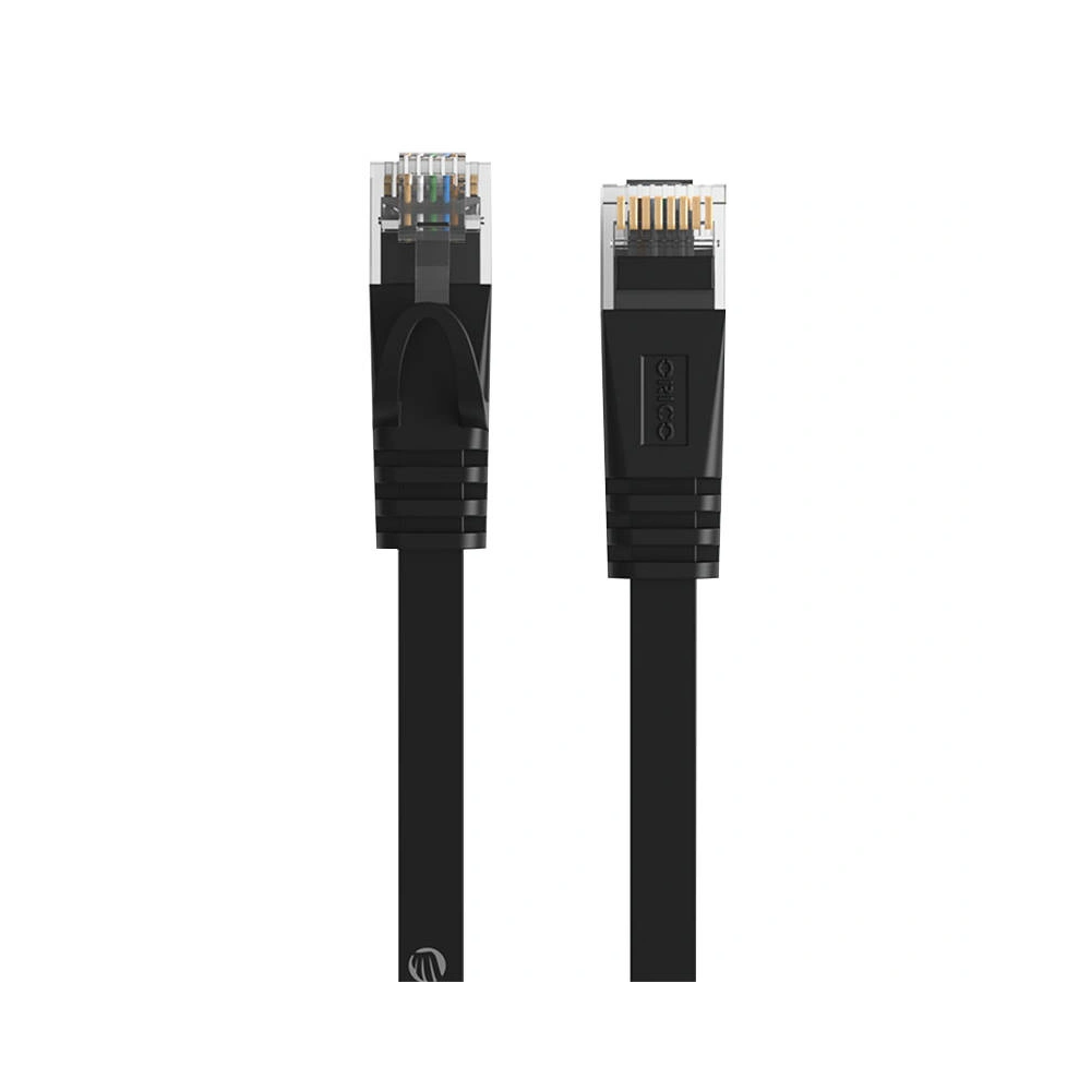 Płaski kabel sieciowy Ethernet Orico, RJ45, Cat.6, 1m (czarny)