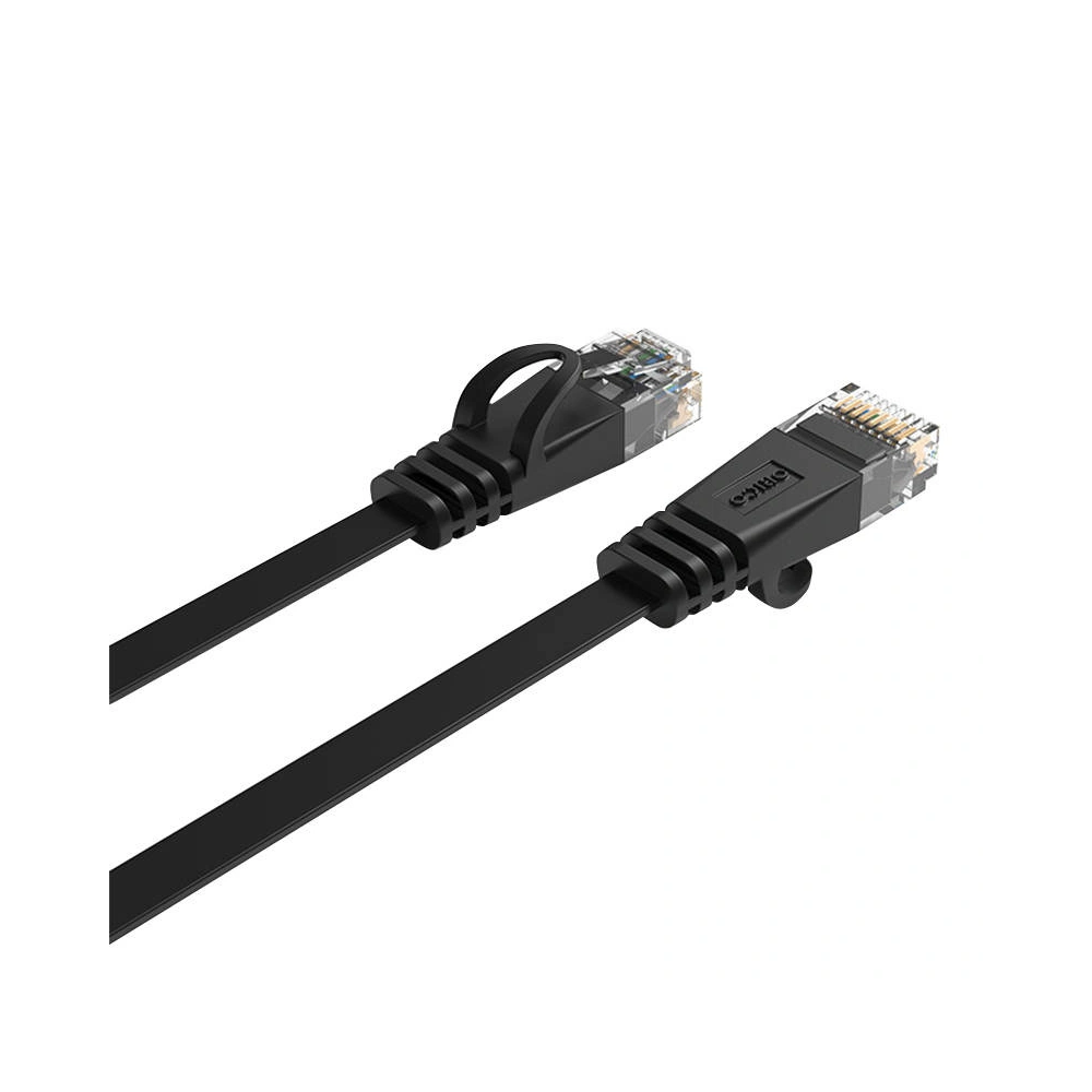 Płaski kabel sieciowy Ethernet Orico, RJ45, Cat.6, 1m (czarny)