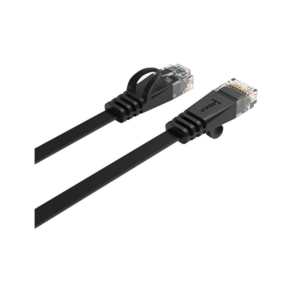 Płaski kabel sieciowy Ethernet Orico, RJ45, Cat.6, 10m (czarny)