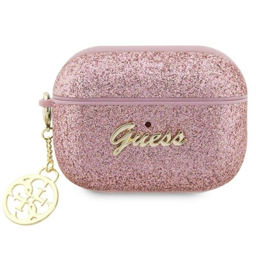 Kup Etui Guess GUAP2GLGSHP Apple AirPods Pro 2 husa roz/pink Glitter Flake 4G Charm - GUE2395 - {ean13} - Sklep Home Screen