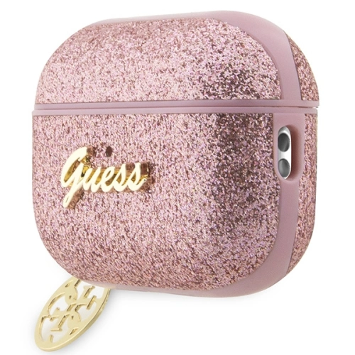 Kup Etui Guess GUAP2GLGSHP Apple AirPods Pro 2 husa roz/pink Glitter Flake 4G Charm - GUE2395 - {ean13} - Sklep Home Screen