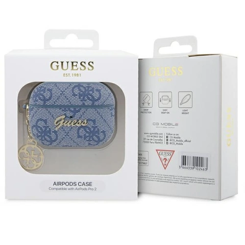Kup Etui Guess GUAP2G4GSMB Apple AirPods Pro 2 cover niebieski/blue 4G Charm Collection - GUE2396 - {ean13} - Sklep Home Screen
