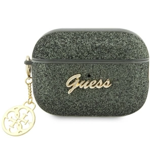 Kup Etui Guess GUAP2GLGSHA Apple AirPods Pro 2 cover zielony/khaki Glitter Flake 4G Charm - GUE2397 - {ean13} - Sklep Home Screen