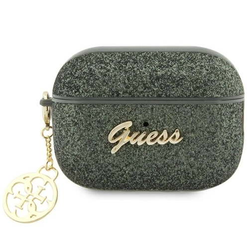 Kup Etui Guess GUAP2GLGSHA Apple AirPods Pro 2 borító zöld/khaki Glitter Flake 4G Charm - GUE2397 - {ean13} - Sklep Home Screen