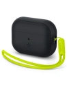 Etui Spigen Silicone Fit Strap Apple AirPods Pro 2/1 Fekete/Fantom Zöld