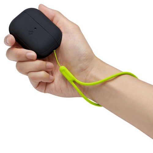Kup Etui Spigen Silicone Fit Strap Apple AirPods Pro 2/1 Fekete/Fantom Zöld - SPN2743 - {ean13} - Sklep Home Screen