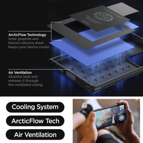Kup Case Spigen Cryo Armor Samsung Galaxy S23 Ultra Matt Schwarz - SPN2747 - {ean13} - Sklep Home Screen