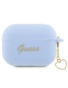 Etui Guess GUAP2LSCHSB Apple AirPods Pro 2 cover niebieski/blue Silicone Charm Heart Collection