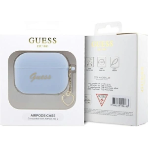 Buy Guess GUAP2LSCHSB Apple AirPods Pro 2 blue Silicone Charm Heart Collection - GUE2400 - {ean13} - Home Screen Store Europe
