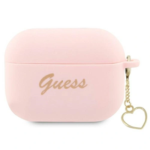 Kup Etui Guess GUAP2LSCHSP Apple AirPods Pro 2 cover różowy/pink Silicone Charm Heart Collection - GUE2401 - {ean13} - Sklep Home Screen
