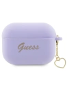 Etui Guess GUAP2LSCHSU Apple AirPods Pro 2 cover purpurowy/purple Silicone Charm Heart Collection