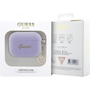 Buy Guess GUAP2LSCHSU Apple AirPods Pro 2 purple Silicone Charm Heart Collection - GUE2402 - {ean13} - Home Screen Store Europe