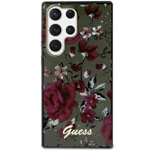 Kup Case Guess GUHCS23LHCFWSA Samsung Galaxy S23 Ultra grün/khaki Hardcase Flower Collection - GUE2403 - {ean13} - Sklep Home Screen