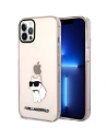 Karl Lagerfeld KLHCP12MHNCHTCP Apple iPhone 12/12 Pro pink hardcase Ikonik Choupette
