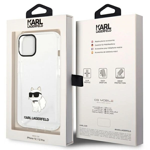 Buy Karl Lagerfeld KLHCP12MHNCHTCT Apple iPhone 12/12 Pro transparent hardcase Ikonik Choupette - KLD1477 - {ean13} - Home Screen Store Europe