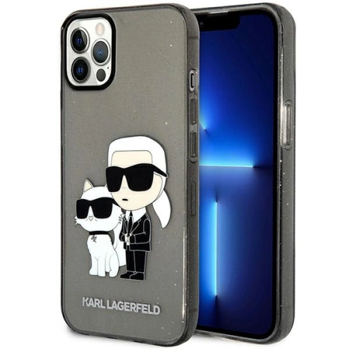 Buy Karl Lagerfeld KLHCP12MHNKCTGK Apple iPhone 12/12 Pro black hardcase Gliter Karl&Choupette - KLD1478 - {ean13} - Home Screen Store Europe