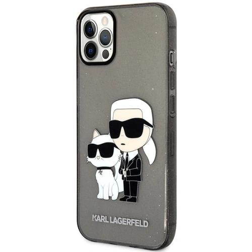 Buy Karl Lagerfeld KLHCP12MHNKCTGK Apple iPhone 12/12 Pro black hardcase Gliter Karl&Choupette - KLD1478 - {ean13} - Home Screen Store Europe