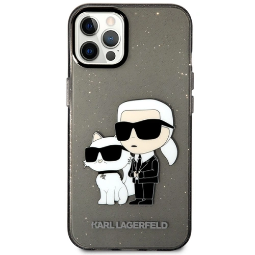 Buy Karl Lagerfeld KLHCP12MHNKCTGK Apple iPhone 12/12 Pro black hardcase Gliter Karl&Choupette - KLD1478 - {ean13} - Home Screen Store Europe