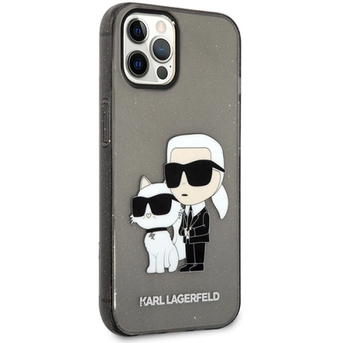 Buy Karl Lagerfeld KLHCP12MHNKCTGK Apple iPhone 12/12 Pro black hardcase Gliter Karl&Choupette - KLD1478 - {ean13} - Home Screen Store Europe