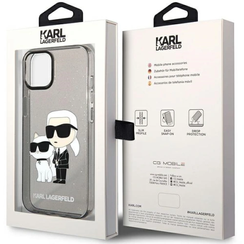 Buy Karl Lagerfeld KLHCP12MHNKCTGK Apple iPhone 12/12 Pro black hardcase Gliter Karl&Choupette - KLD1478 - {ean13} - Home Screen Store Europe