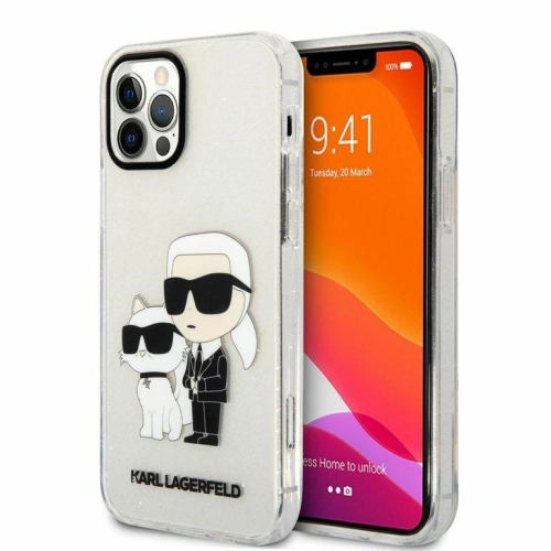 Kup Etui Karl Lagerfeld KLHCP12MHNKCTGT Apple iPhone 12/12 Pro transparent hardcase Gliter Etui Karl&Choupette - KLD1479 - {ean13} - Sklep Home Screen