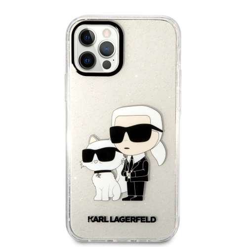 Kup Etui Karl Lagerfeld KLHCP12MHNKCTGT Apple iPhone 12/12 Pro transparent hardcase Gliter Etui Karl&Choupette - KLD1479 - {ean13} - Sklep Home Screen