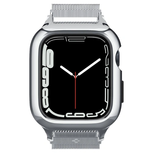 Buy Belt + case Spigen Metal Fit Pro Apple Watch 4/5/6/7/8/9/SE 44/45mm Silver - SPN2755 - {ean13} - Home Screen Store Europe