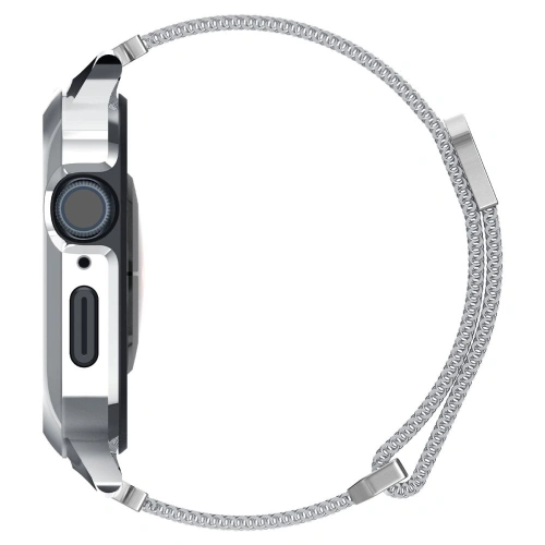 Buy Belt + case Spigen Metal Fit Pro Apple Watch 4/5/6/7/8/9/SE 44/45mm Silver - SPN2755 - {ean13} - Home Screen Store Europe
