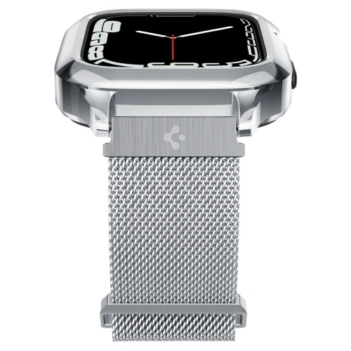 Buy Belt + case Spigen Metal Fit Pro Apple Watch 4/5/6/7/8/9/SE 44/45mm Silver - SPN2755 - {ean13} - Home Screen Store Europe