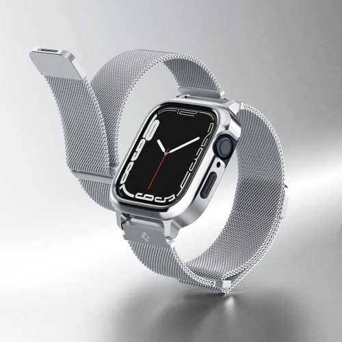Buy Belt + case Spigen Metal Fit Pro Apple Watch 4/5/6/7/8/9/SE 44/45mm Silver - SPN2755 - {ean13} - Home Screen Store Europe