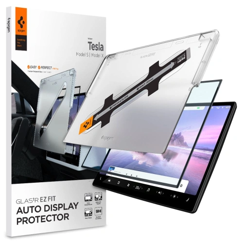 Kup Tvrzené sklo Spigen GLAS.tR ez Fit Tesla Model X 2022/Model S 2021 Černé - SPN2759 - {ean13} - Sklep Home Screen