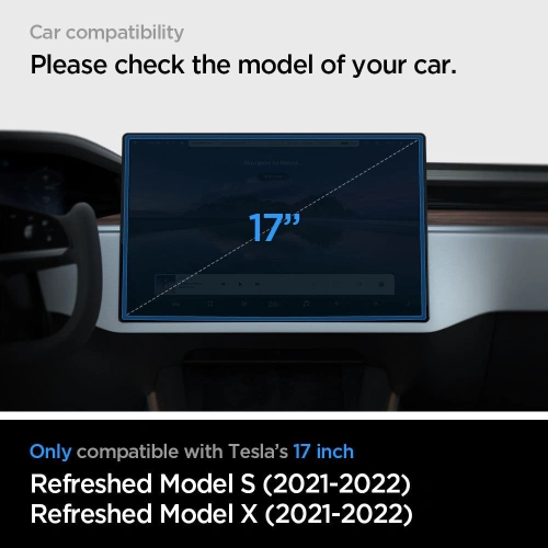 Kup Tvrzené sklo Spigen GLAS.tR ez Fit Tesla Model X 2022/Model S 2021 Černé - SPN2759 - {ean13} - Sklep Home Screen
