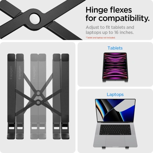 Kup Podstawka pod laptopa Spigen LD201 Universal Laptop Stand Black - SPN2760 - {ean13} - Sklep Home Screen