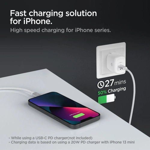 Kup Kabel Spigen PB2200 ArcWire USB-C/Lightning 200cm Bílý - SPN2761 - {ean13} - Sklep Home Screen