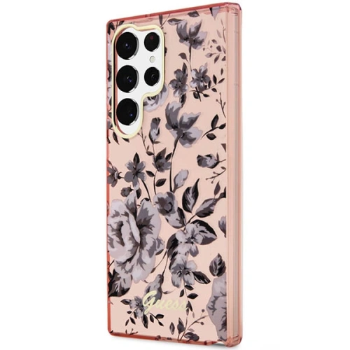 Kup Etui Guess GUHCS23LHCFWSP Samsung Galaxy S23 Ultra różowy/pink hardcase Flower Collection - GUE2405 - {ean13} - Sklep Home Screen
