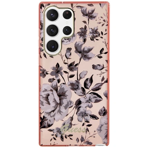 Kup Etui Guess GUHCS23LHCFWSP Samsung Galaxy S23 Ultra różowy/pink hardcase Flower Collection - GUE2405 - {ean13} - Sklep Home Screen