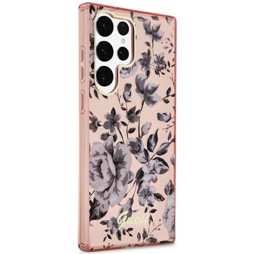 Kup Etui Guess GUHCS23LHCFWSP Samsung Galaxy S23 Ultra różowy/pink hardcase Flower Collection - GUE2405 - {ean13} - Sklep Home Screen