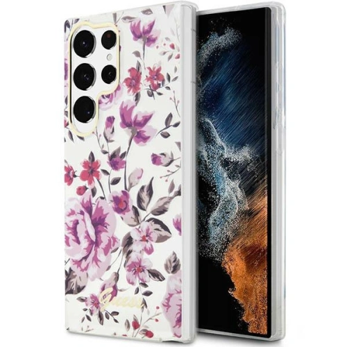 Kup Etui Guess GUHCS23LHCFWST Samsung Galaxy S23 Ultra bílý/white hardcase Flower Collection - GUE2406 - {ean13} - Sklep Home Screen